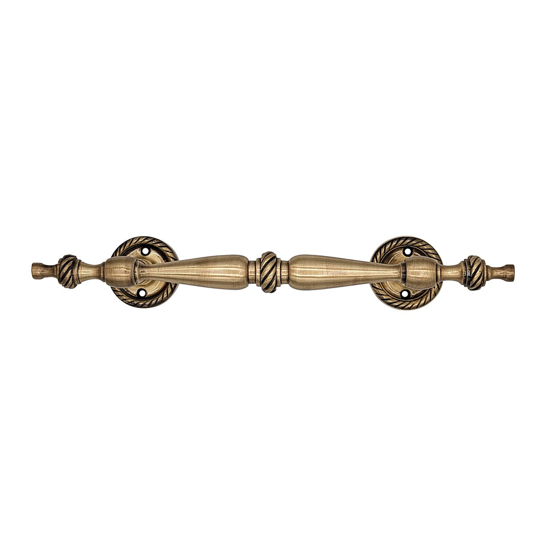 9 1/2 Inch Overall (6 Inch C-C) Solid Brass Georgian Style Handle (Several Finishes Available) COPPER MOUNTAIN HARDWARE