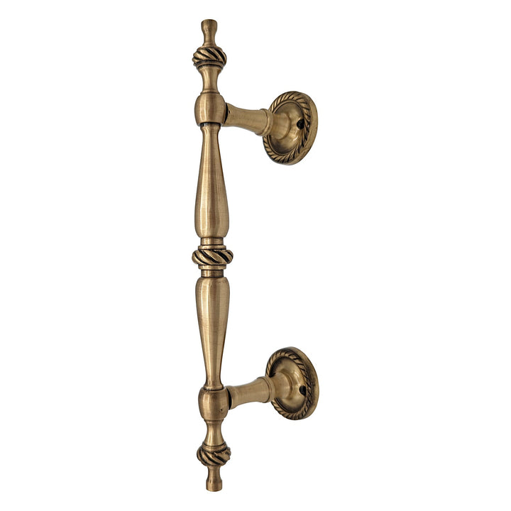 9 1/2 Inch Overall (6 Inch C-C) Solid Brass Georgian Style Handle (Several Finishes Available) COPPER MOUNTAIN HARDWARE