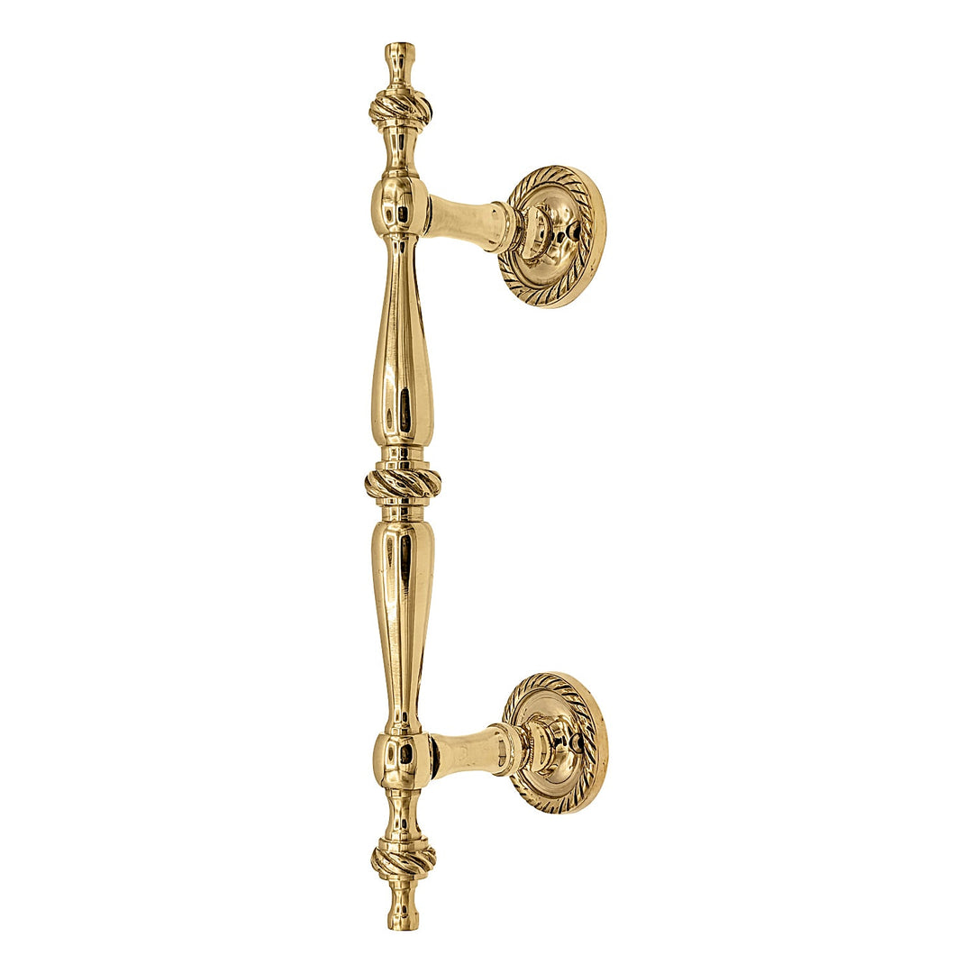 9 1/2 Inch Overall (6 Inch C-C) Solid Brass Georgian Style Handle (Several Finishes Available) COPPER MOUNTAIN HARDWARE