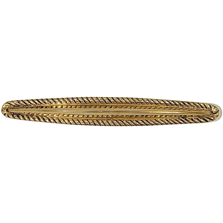 5 1/2 Inch Overall (5 Inch c-c) Solid Brass Georgian Roped Style Pull COPPER MOUNTAIN HARDWARE