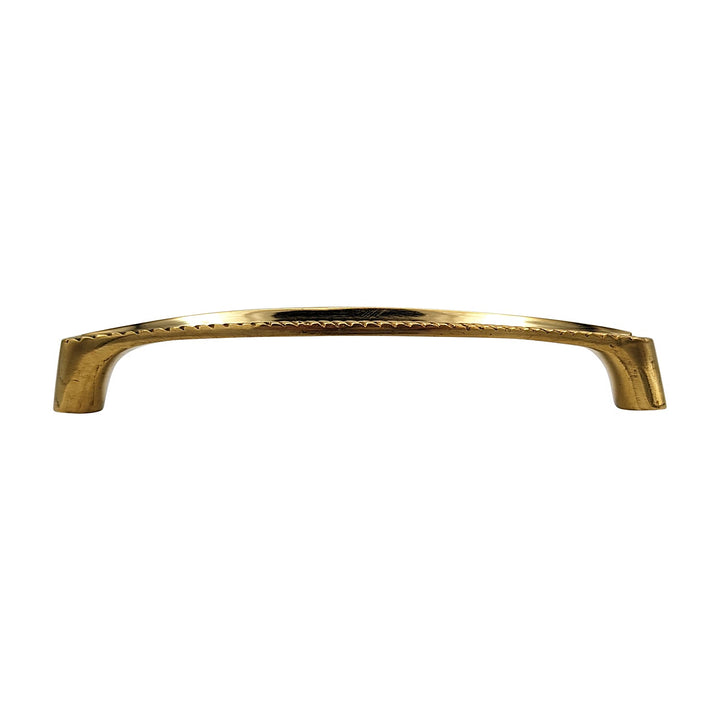 5 1/2 Inch Overall (5 Inch c-c) Solid Brass Georgian Roped Style Pull COPPER MOUNTAIN HARDWARE