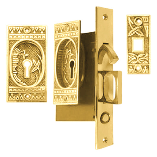 Broken Leaf Single Pocket Privacy (Lock) Style Door Set