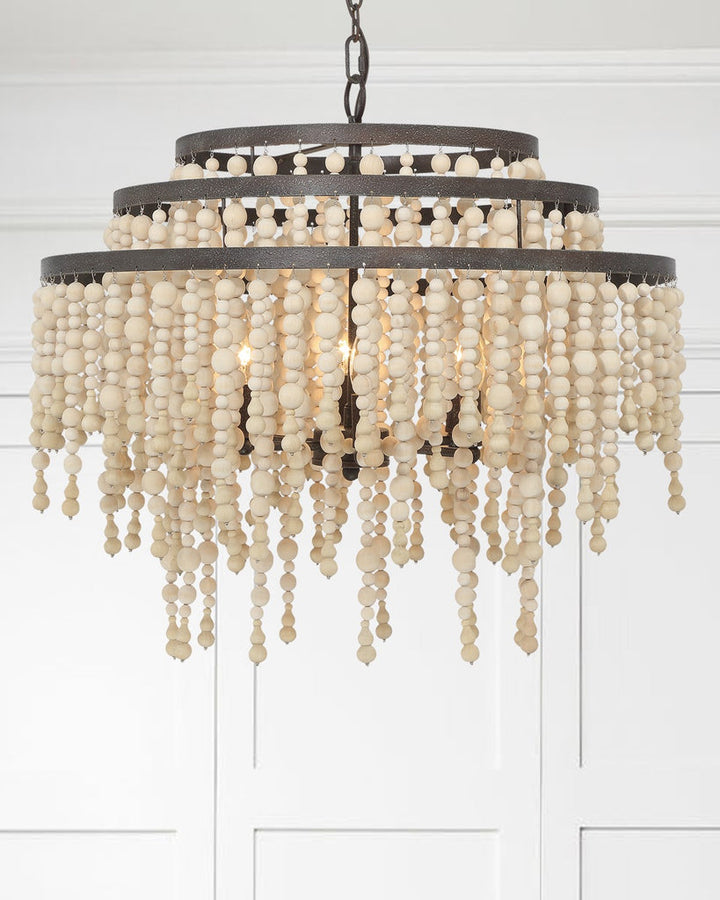 Poppy 6 Light Forged Bronze Chandelier Crystorama