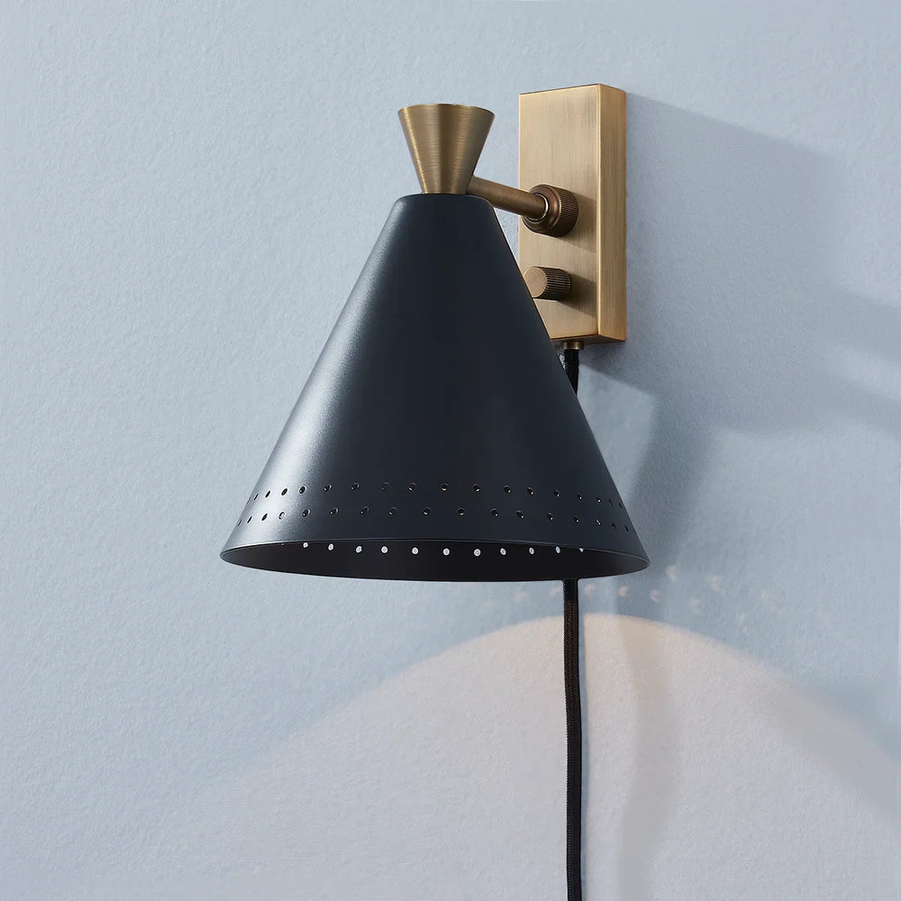 Marvin Plug-In Sconce Troy Lighting