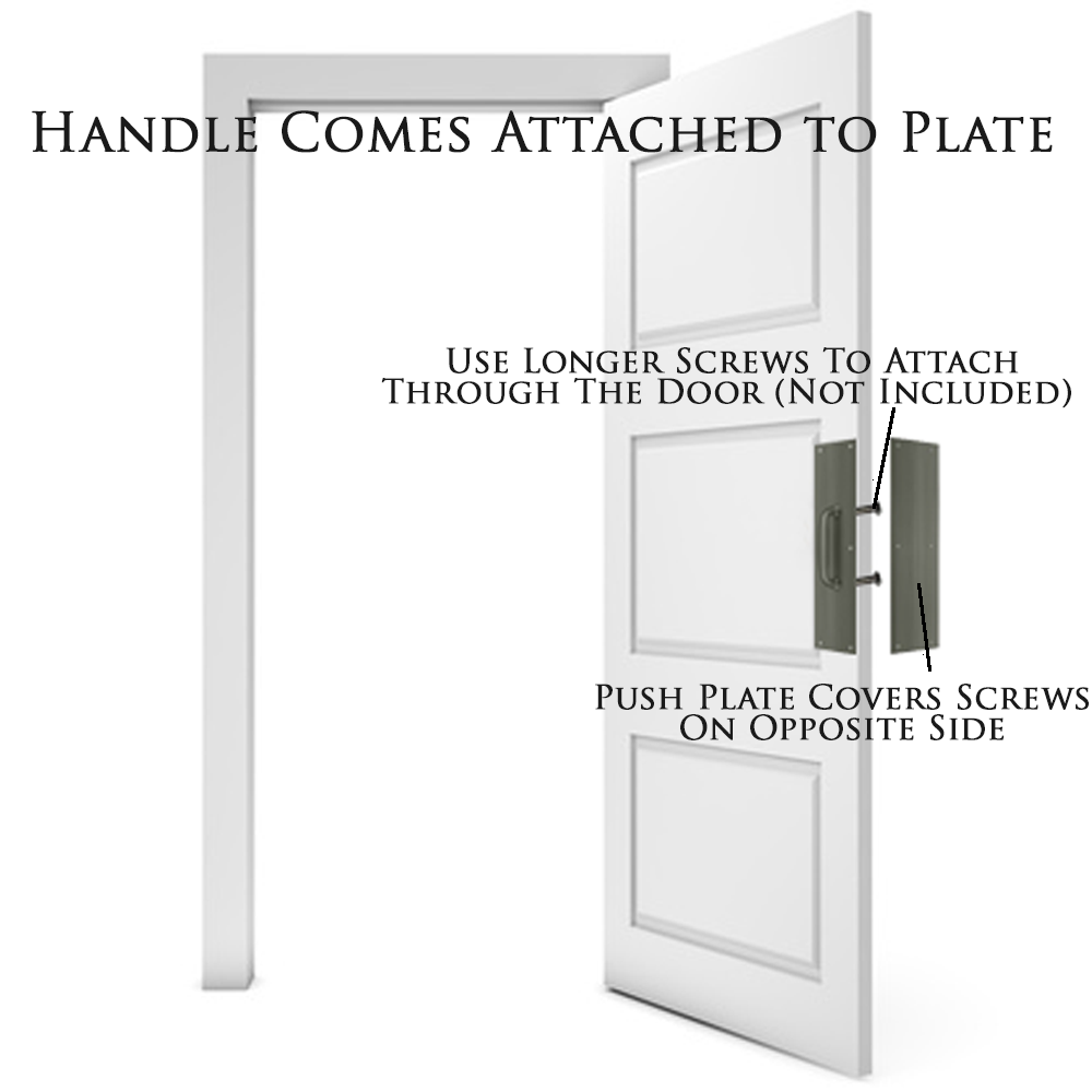 11 1/2 Inch Georgian Roped Style Door Pull and Push Plate (Several Finishes Available)