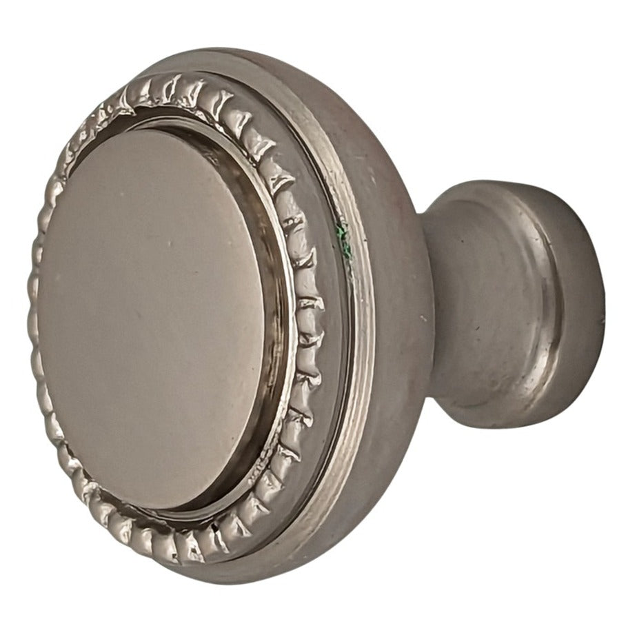 1 1/4 Inch Solid Brass Beaded Round Cabinet & Furniture Knob COPPER MOUNTAIN HARDWARE