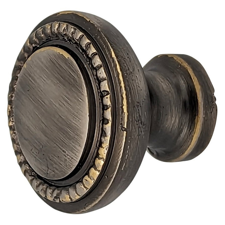 1 1/4 Inch Solid Brass Beaded Round Cabinet & Furniture Knob COPPER MOUNTAIN HARDWARE
