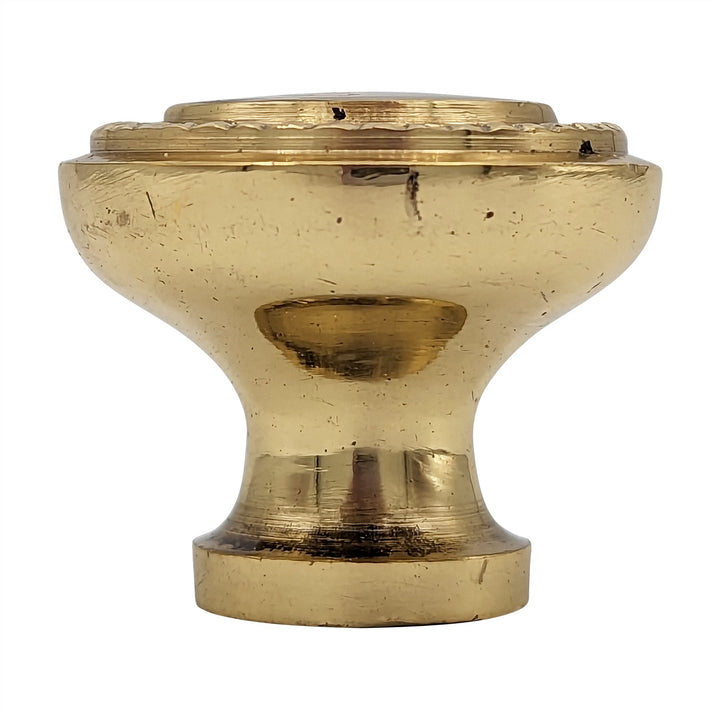 1 1/4 Inch Solid Brass Beaded Round Cabinet & Furniture Knob COPPER MOUNTAIN HARDWARE