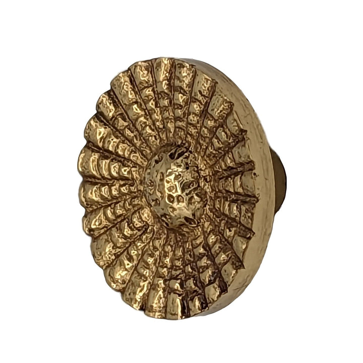 1 Inch Solid Brass Art Deco Style Round Cabinet and Furniture Knob COPPER MOUNTAIN HARDWARE