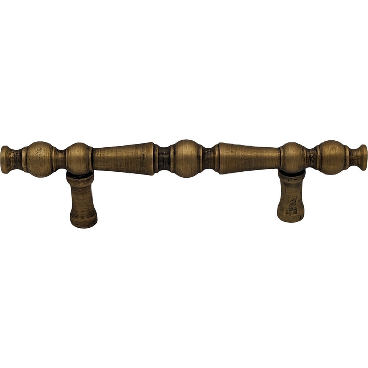 5 Inch Overall (3 Inch c-c) Solid Brass Victorian Pull COPPER MOUNTAIN HARDWARE