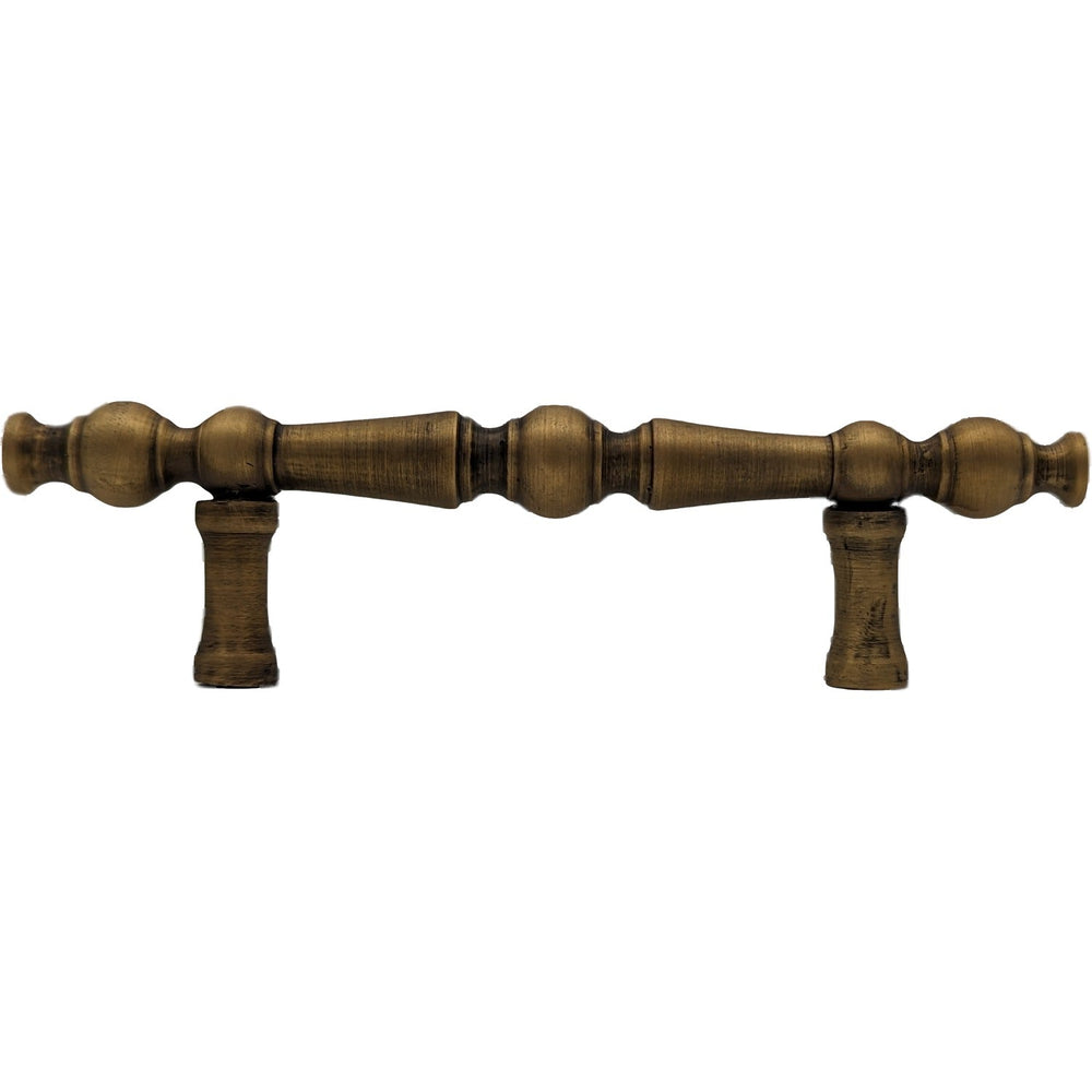 5 Inch Overall (3 Inch c-c) Solid Brass Victorian Pull COPPER MOUNTAIN HARDWARE