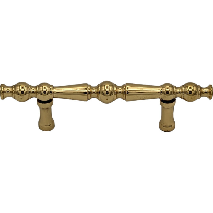 5 Inch Overall (3 Inch c-c) Solid Brass Victorian Pull COPPER MOUNTAIN HARDWARE