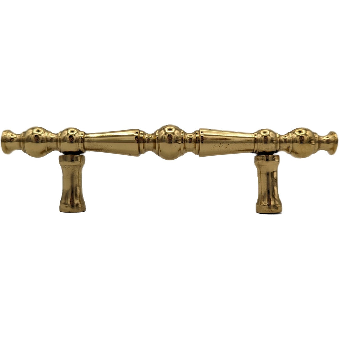 5 Inch Overall (3 Inch c-c) Solid Brass Victorian Pull COPPER MOUNTAIN HARDWARE