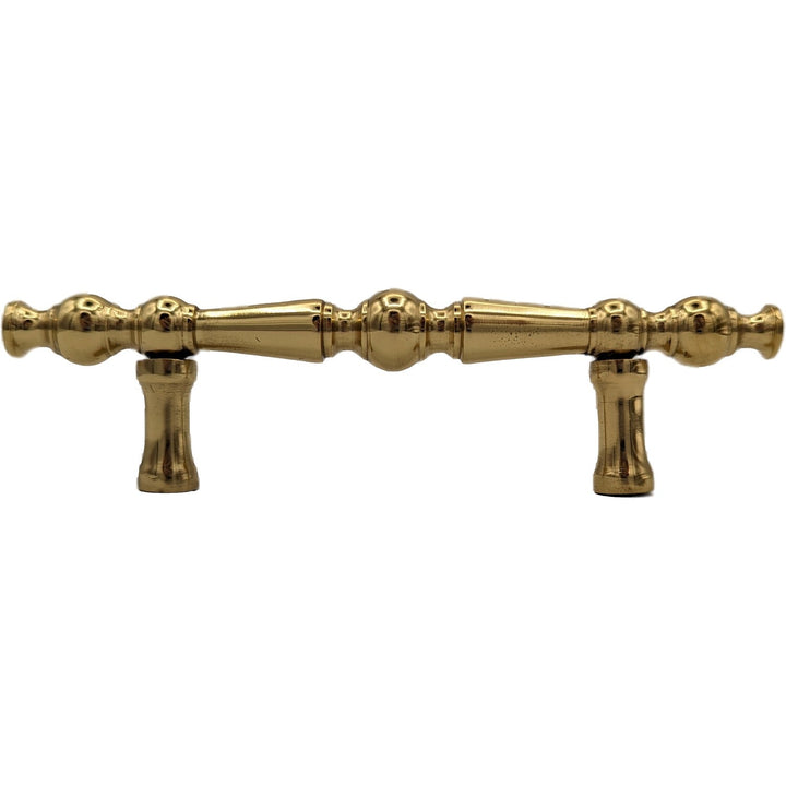 5 Inch Overall (3 Inch c-c) Solid Brass Victorian Pull COPPER MOUNTAIN HARDWARE