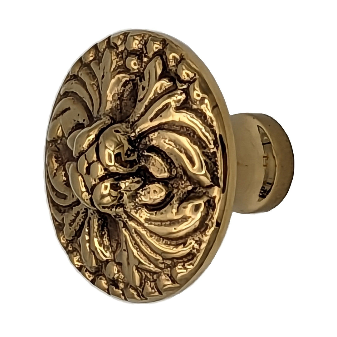 1 1/4 Inch Solid Brass Victorian Rococo Cabinet and Furniture Knob (Several Finishes Available) COPPER MOUNTAIN HARDWARE