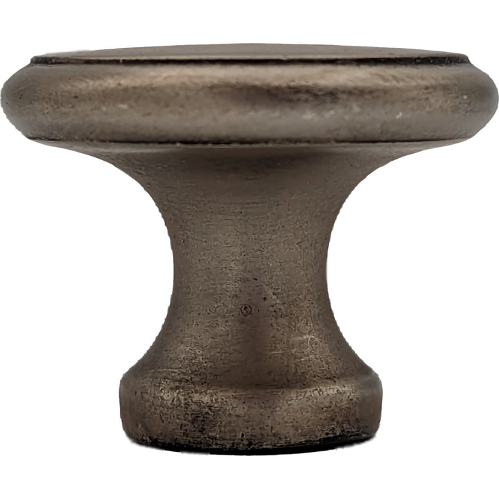1 1/4 Inch Traditional Brass Flat Top Round Cabinet & Furniture Knob COPPER MOUNTAIN HARDWARE