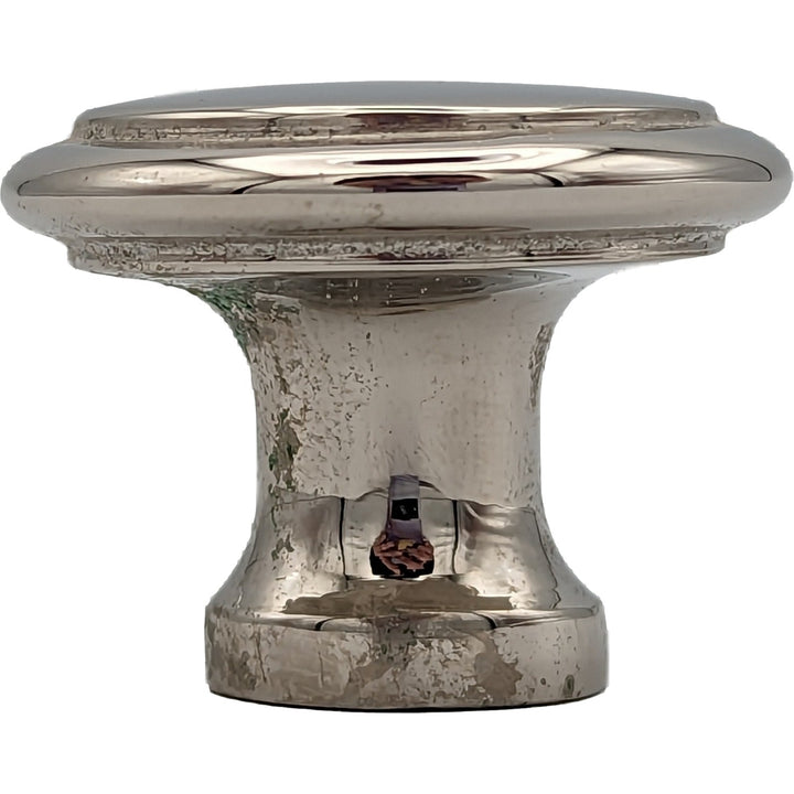 1 1/4 Inch Traditional Brass Flat Top Round Cabinet & Furniture Knob COPPER MOUNTAIN HARDWARE