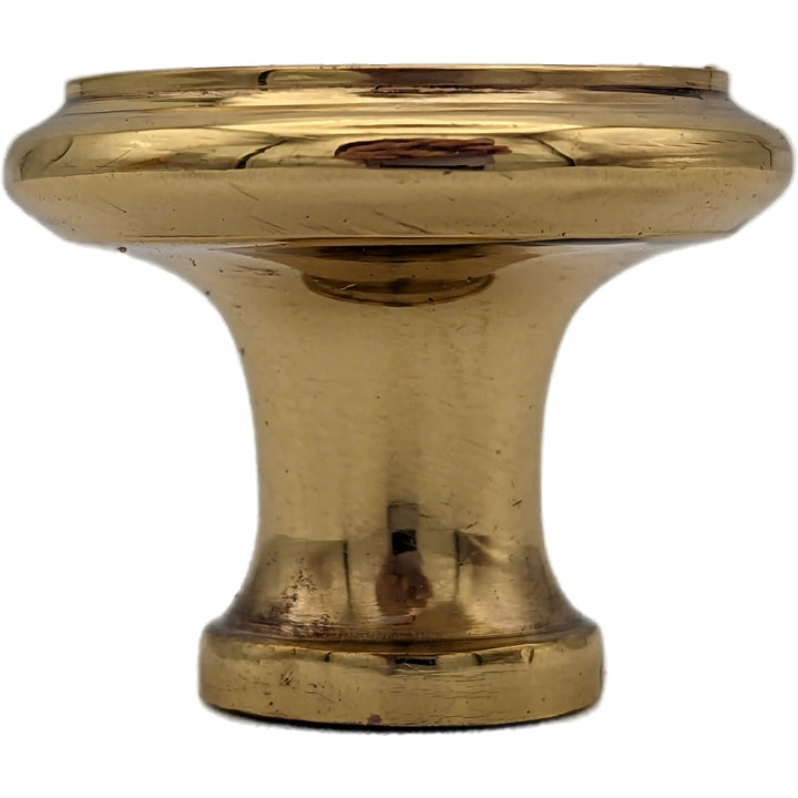 1 1/4 Inch Traditional Brass Flat Top Round Cabinet & Furniture Knob COPPER MOUNTAIN HARDWARE