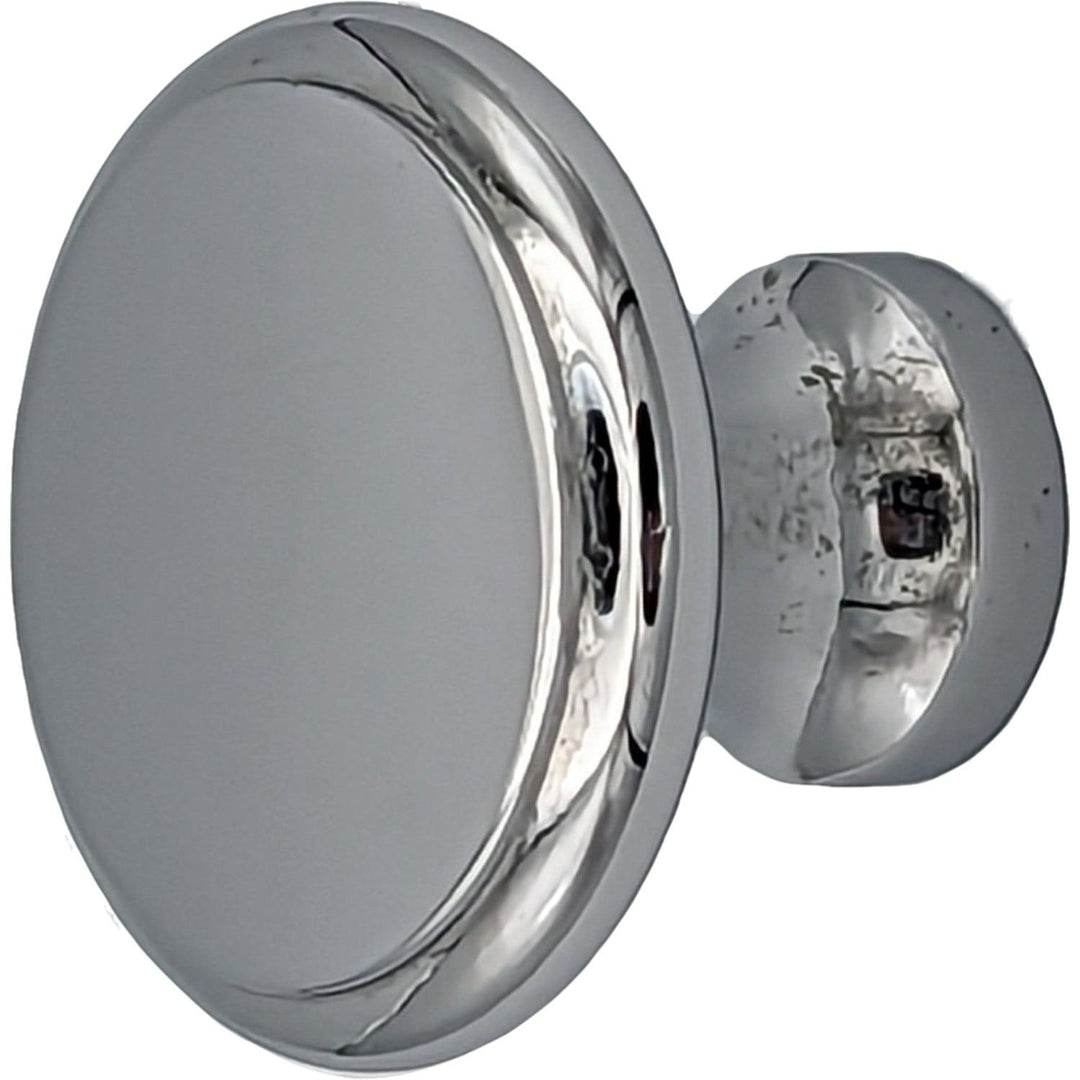 1 1/4 Inch Traditional Brass Flat Top Round Cabinet & Furniture Knob COPPER MOUNTAIN HARDWARE