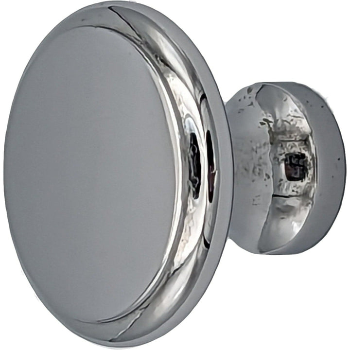 1 1/4 Inch Traditional Brass Flat Top Round Cabinet & Furniture Knob COPPER MOUNTAIN HARDWARE