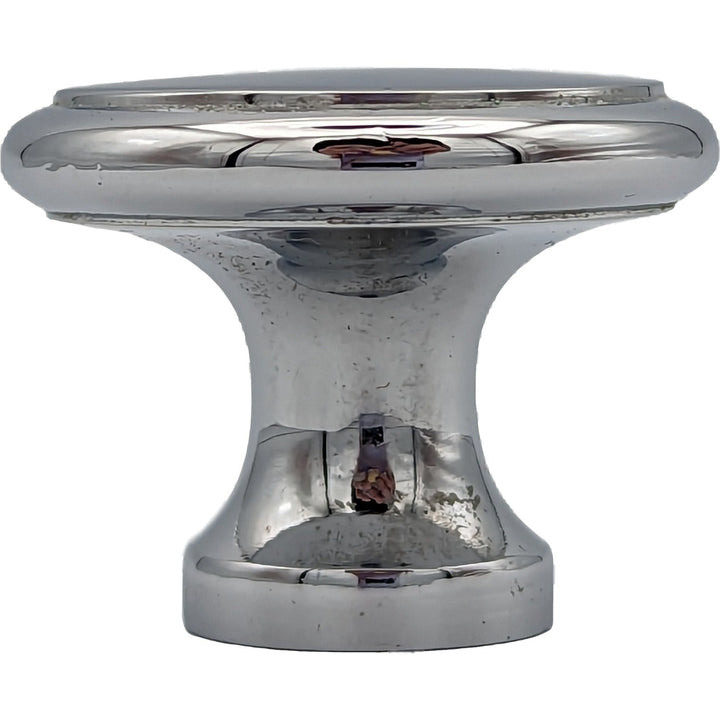 1 1/4 Inch Traditional Brass Flat Top Round Cabinet & Furniture Knob COPPER MOUNTAIN HARDWARE