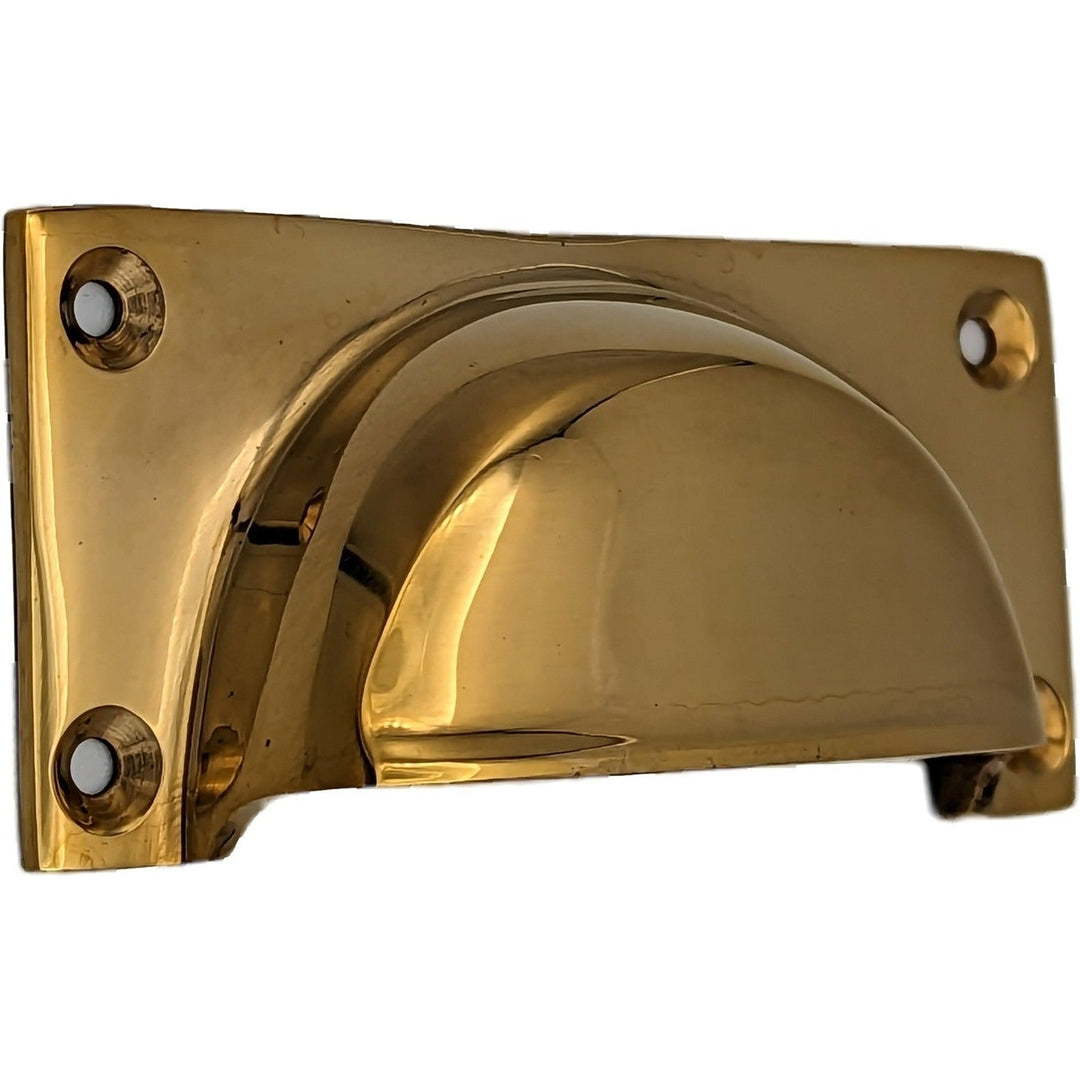 3 1/2 Inch Overall (3 Inch c-c) Traditional Square Cup Pull COPPER MOUNTAIN HARDWARE