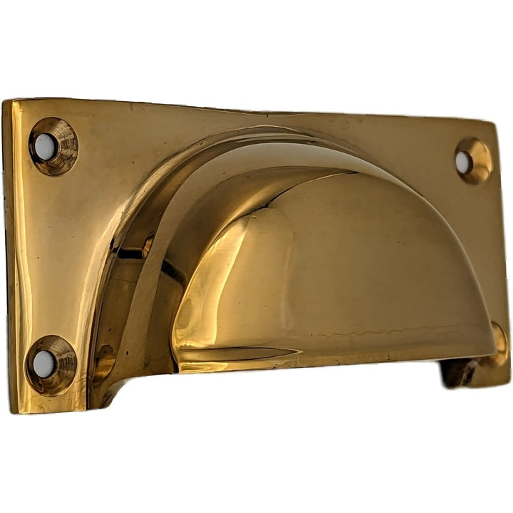 3 1/2 Inch Overall (3 Inch c-c) Traditional Square Cup Pull COPPER MOUNTAIN HARDWARE