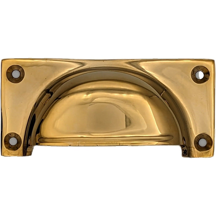 3 1/2 Inch Overall (3 Inch c-c) Traditional Square Cup Pull COPPER MOUNTAIN HARDWARE