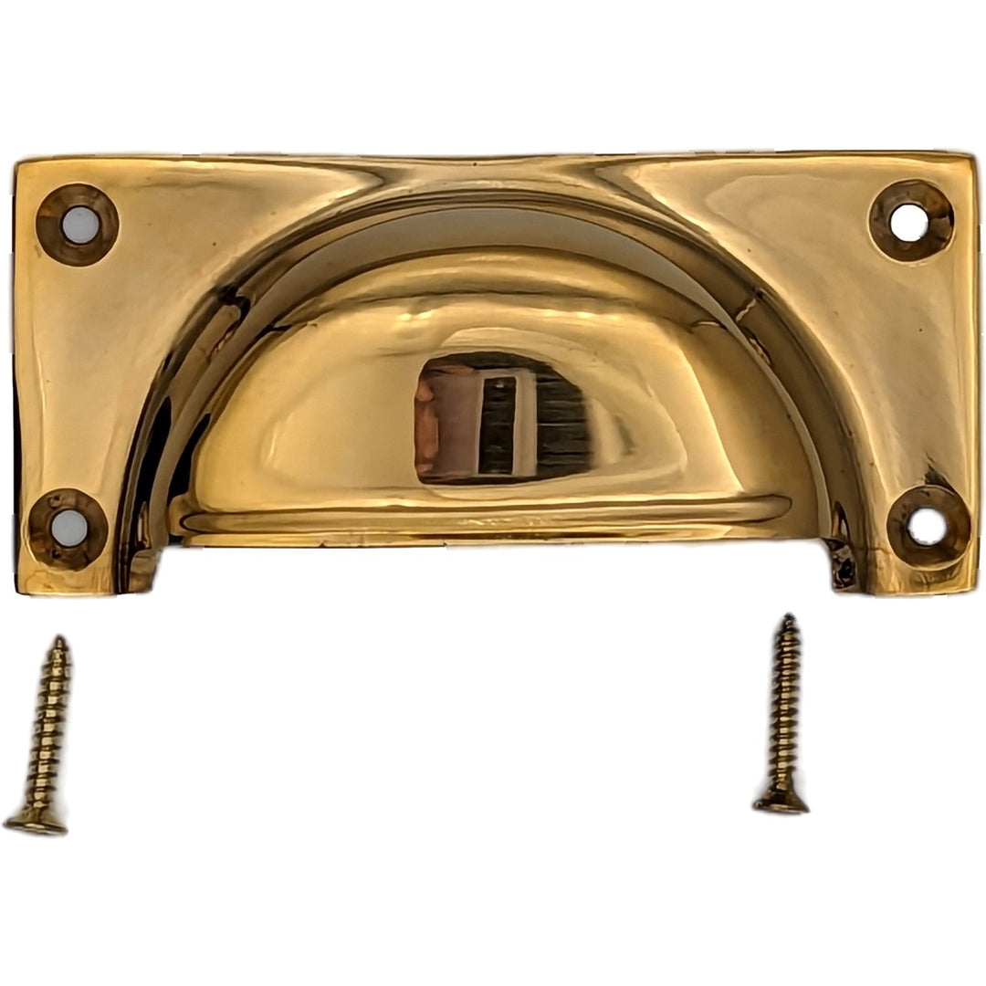 3 1/2 Inch Overall (3 Inch c-c) Traditional Square Cup Pull COPPER MOUNTAIN HARDWARE