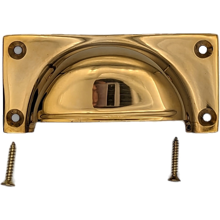 3 1/2 Inch Overall (3 Inch c-c) Traditional Square Cup Pull COPPER MOUNTAIN HARDWARE