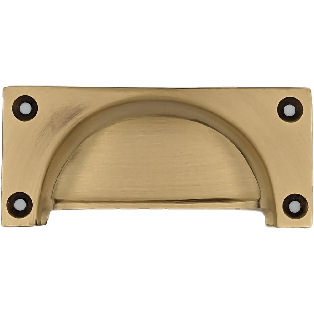 3 1/2 Inch Overall (3 Inch c-c) Traditional Square Cup Pull COPPER MOUNTAIN HARDWARE