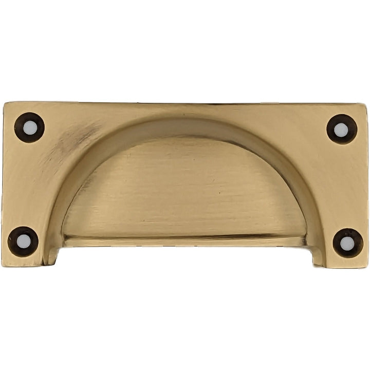 3 1/2 Inch Overall (3 Inch c-c) Traditional Square Cup Pull COPPER MOUNTAIN HARDWARE