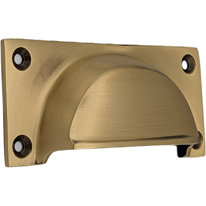3 1/2 Inch Overall (3 Inch c-c) Traditional Square Cup Pull COPPER MOUNTAIN HARDWARE