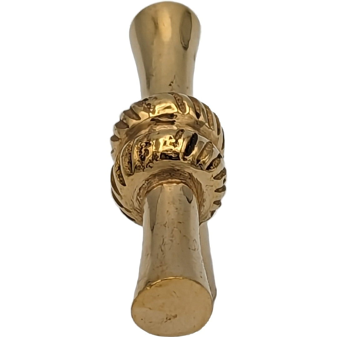 2 Inch Solid Brass T Shape Japanese Bamboo Style Cabinet and Furniture Knob (Several Finishes Available) COPPER MOUNTAIN HARDWARE