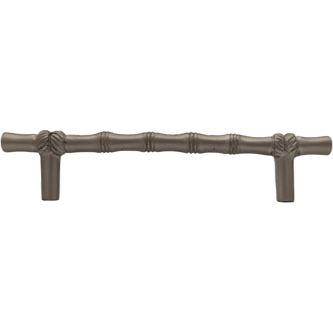 6 Inch Overall (4 1/2 Inch c-c) Japanese Bamboo Pull (Brushed Nickel Finish) COPPER MOUNTAIN HARDWARE