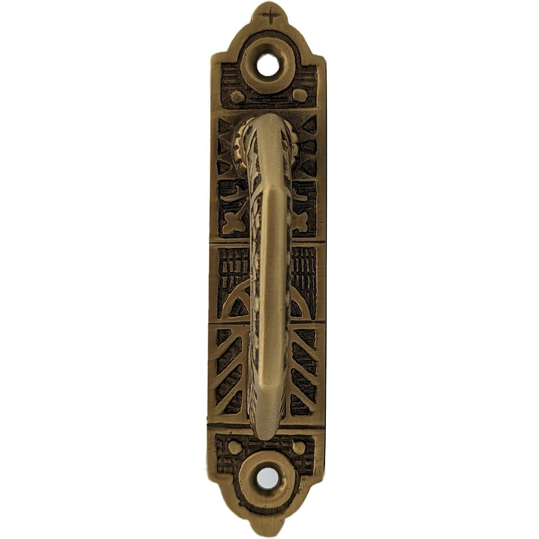 3 7/8 Solid Brass East Lake Pattern Cabinet Latch COPPER MOUNTAIN HARDWARE