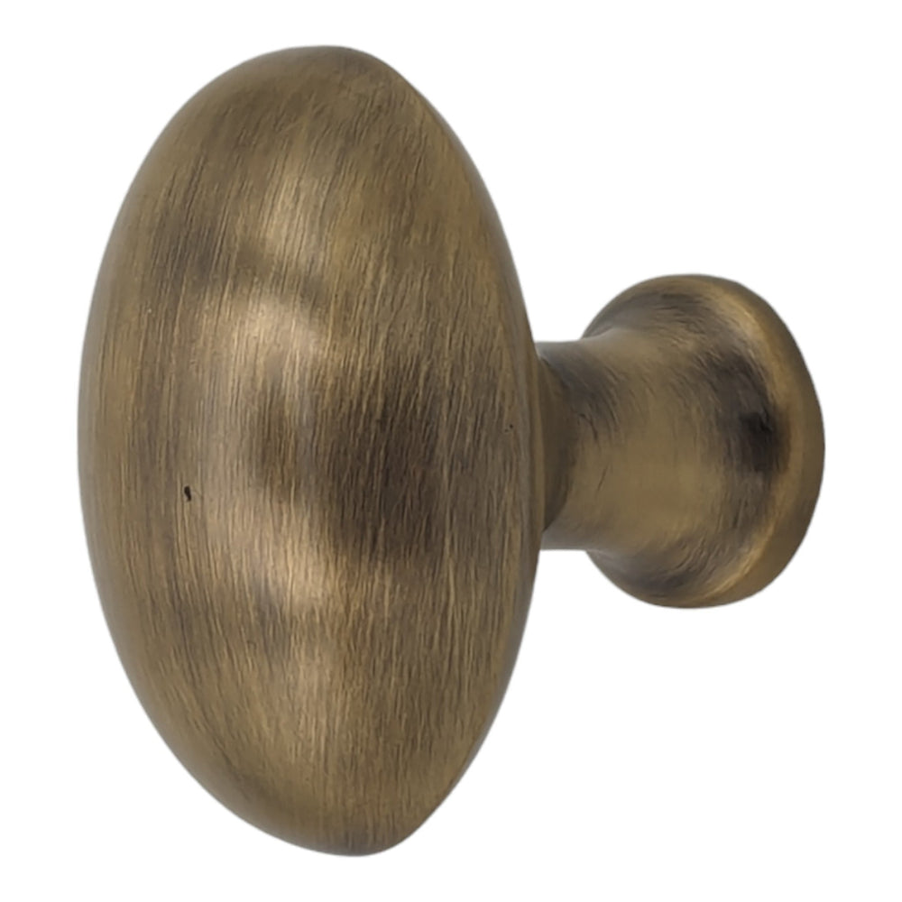 1 1/2 Inch Brass Egg Cabinet Knob (Several Finishes Available) COPPER MOUNTAIN HARDWARE