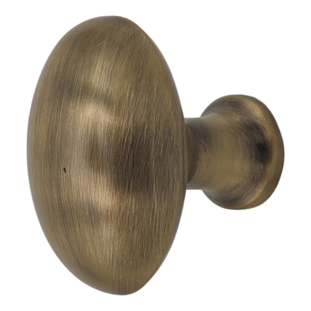 1 1/2 Inch Brass Egg Cabinet Knob (Several Finishes Available) COPPER MOUNTAIN HARDWARE