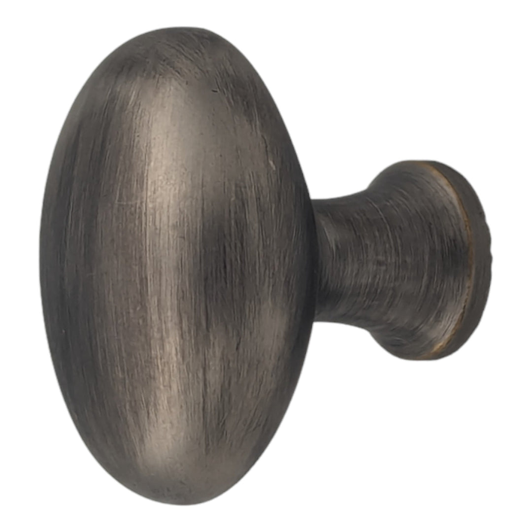 1 1/2 Inch Brass Egg Cabinet Knob (Several Finishes Available) COPPER MOUNTAIN HARDWARE