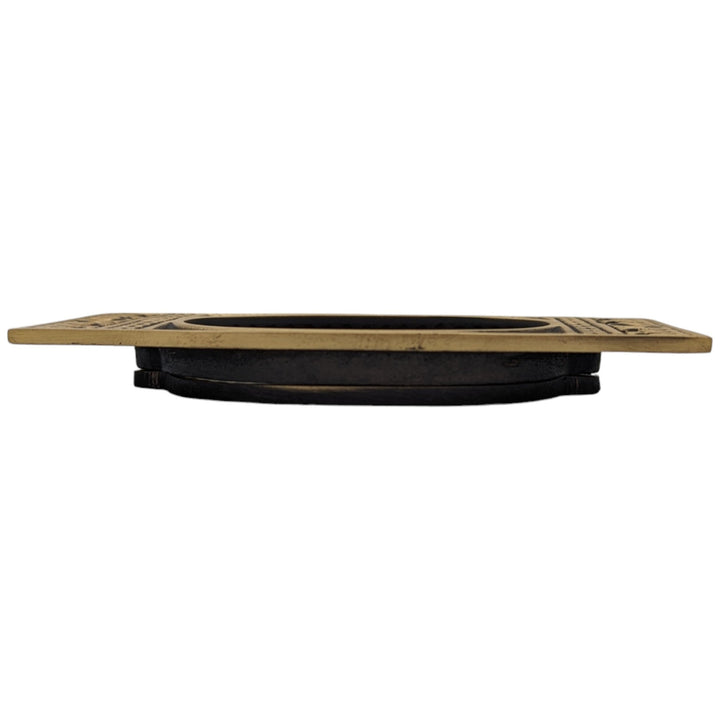 Rice Pattern Solid Brass Pocket Door Pull (Several Finish Available) COPPER MOUNTAIN HARDWARE