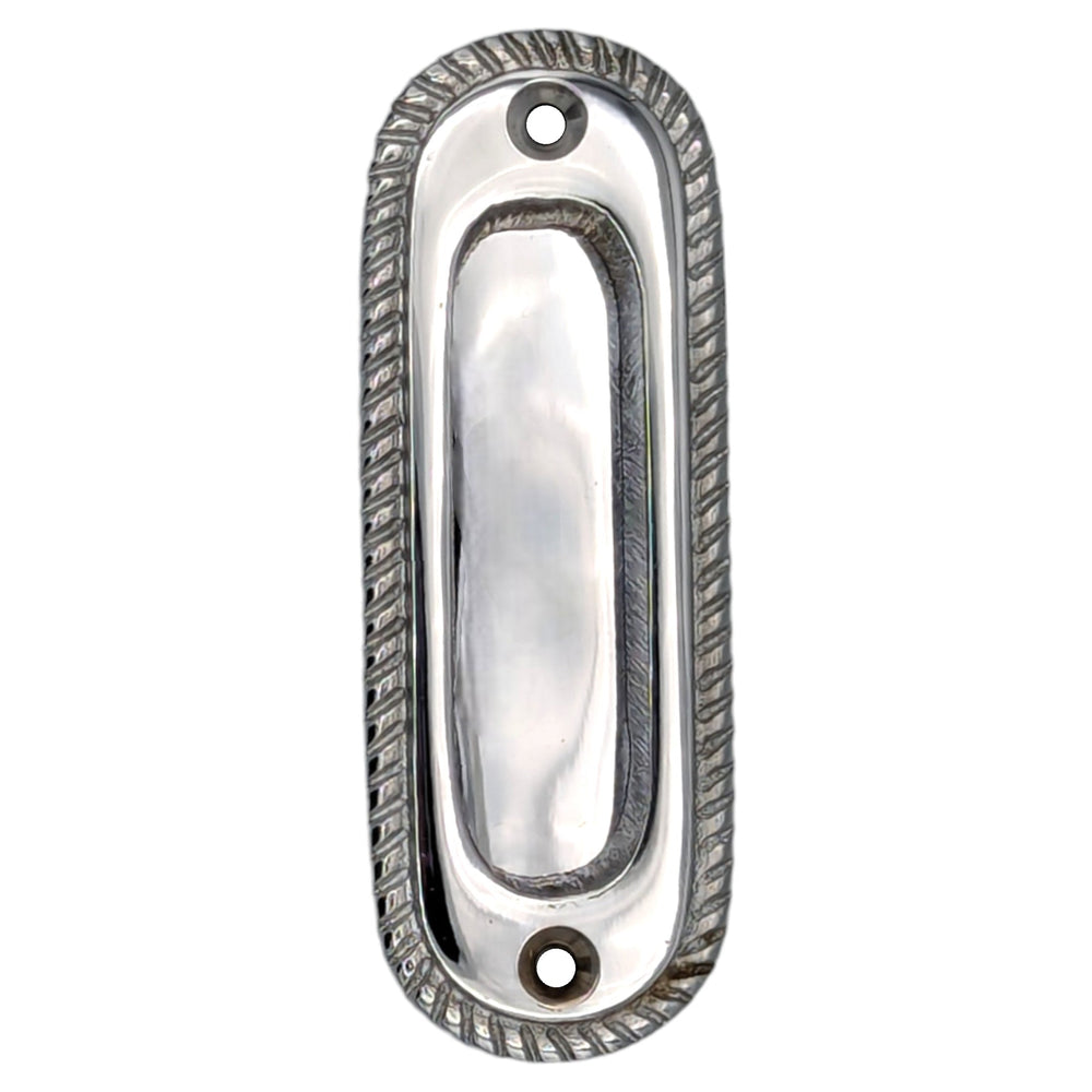 Georgian Rope Oval Pocket Door Pull (Several Finishes Available) COPPER MOUNTAIN HARDWARE