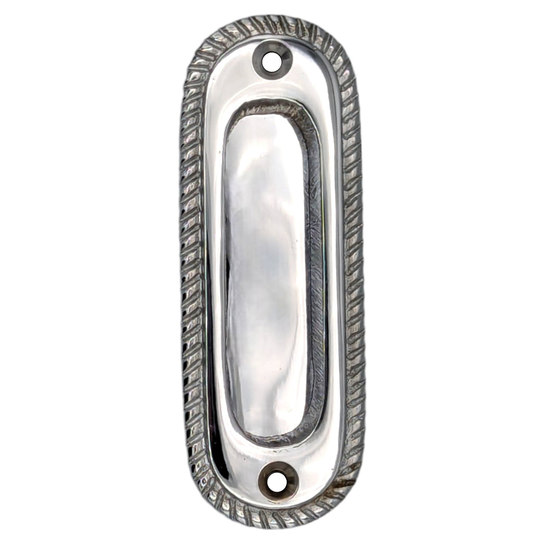 Georgian Rope Oval Pocket Door Pull (Several Finishes Available) COPPER MOUNTAIN HARDWARE