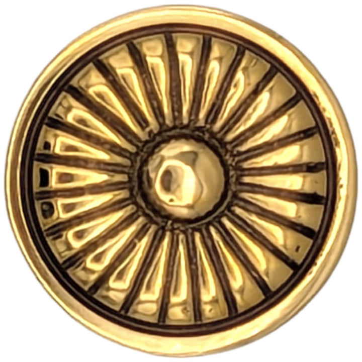 1 1/4 Inch Solid Brass Vintage Art Deco Fan Cabinet and Furniture Knob COPPER MOUNTAIN HARDWARE