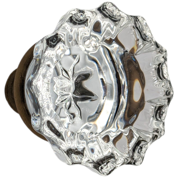 COPPER MOUNTAIN HARDWARE Fluted Crystal Spare Knob Set (Antique Brass)