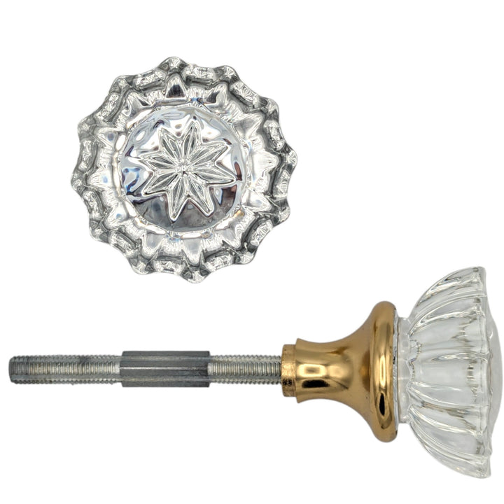 COPPER MOUNTAIN HARDWARE Fluted Crystal Spare Knob Set (Polished Brass)