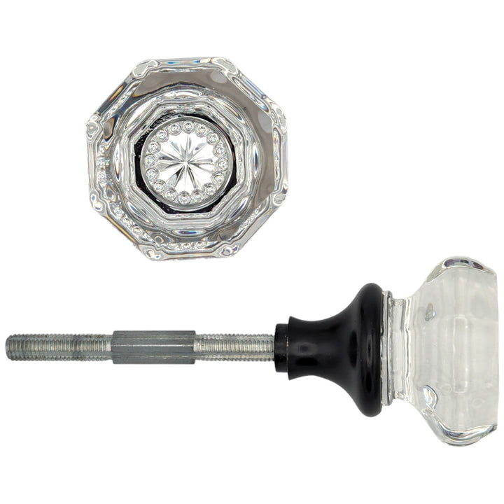 Octagon Crystal Spare Door Knob Set (Several Finishes Available) COPPER MOUNTAIN HARDWARE