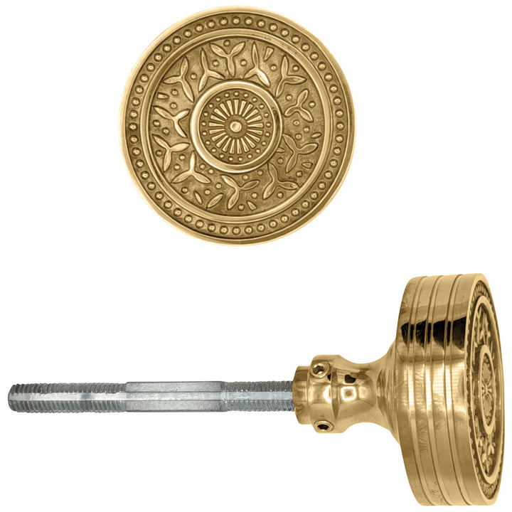 Rice Pattern Solid Brass Spare Door Knob Set (Several Finishes Available) COPPER MOUNTAIN HARDWARE