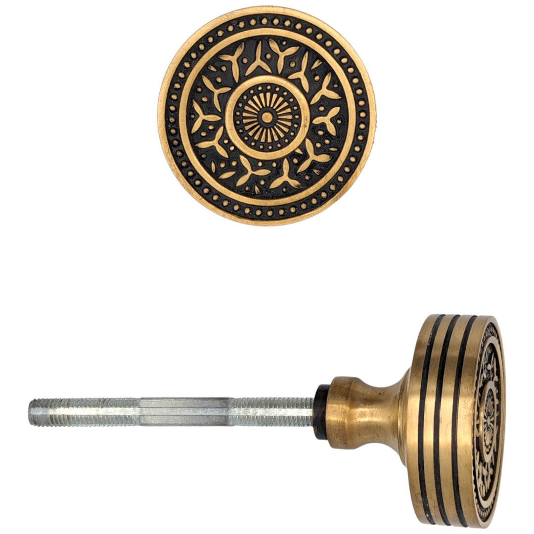 Rice Pattern Solid Brass Spare Door Knob Set (Several Finishes Available) COPPER MOUNTAIN HARDWARE