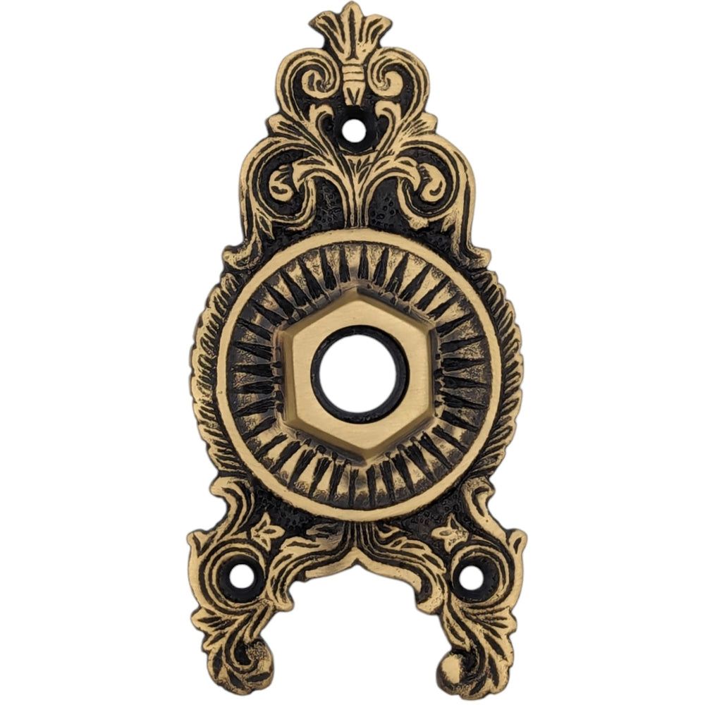 Ornate Victorian Solid Brass Rosette (Several Finishes Available) COPPER MOUNTAIN HARDWARE