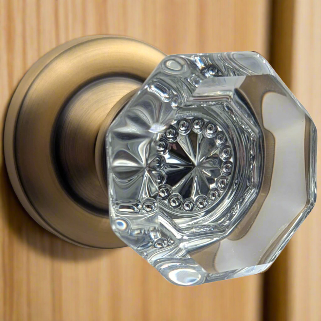  Magnifique™ Classic Door Set with Crystal Octagon Knobs (Several Finishes Available)
